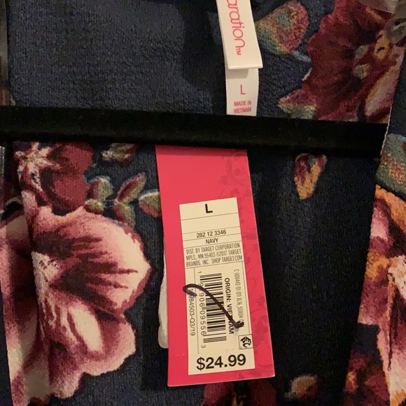 Xhileration navy blue floral dress - Picture 2 of 5